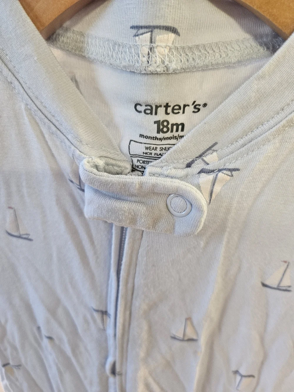 Carter's 18M Super Soft Lightweight Footed Pajamas 2-Pack Cars/Bikes & Sailboat